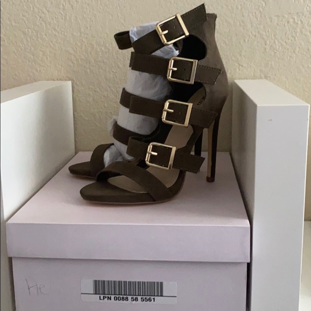 Olive green heels